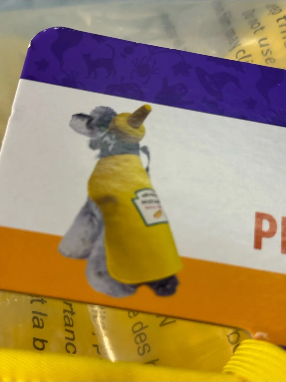 Yellow Dog Costume costume with Squeeze Bottle Hood